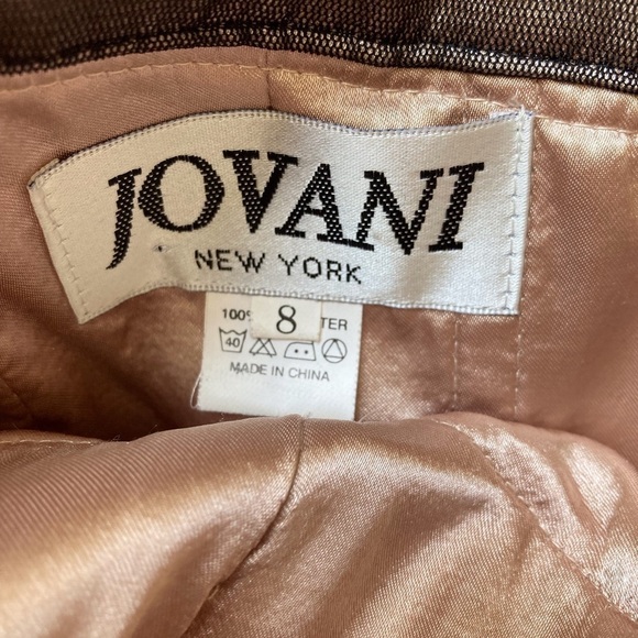 Jovani Black Strapless Fitted Bustier Bodice Bubble Hem Dress Bow Accent Black M - Picture 9 of 10